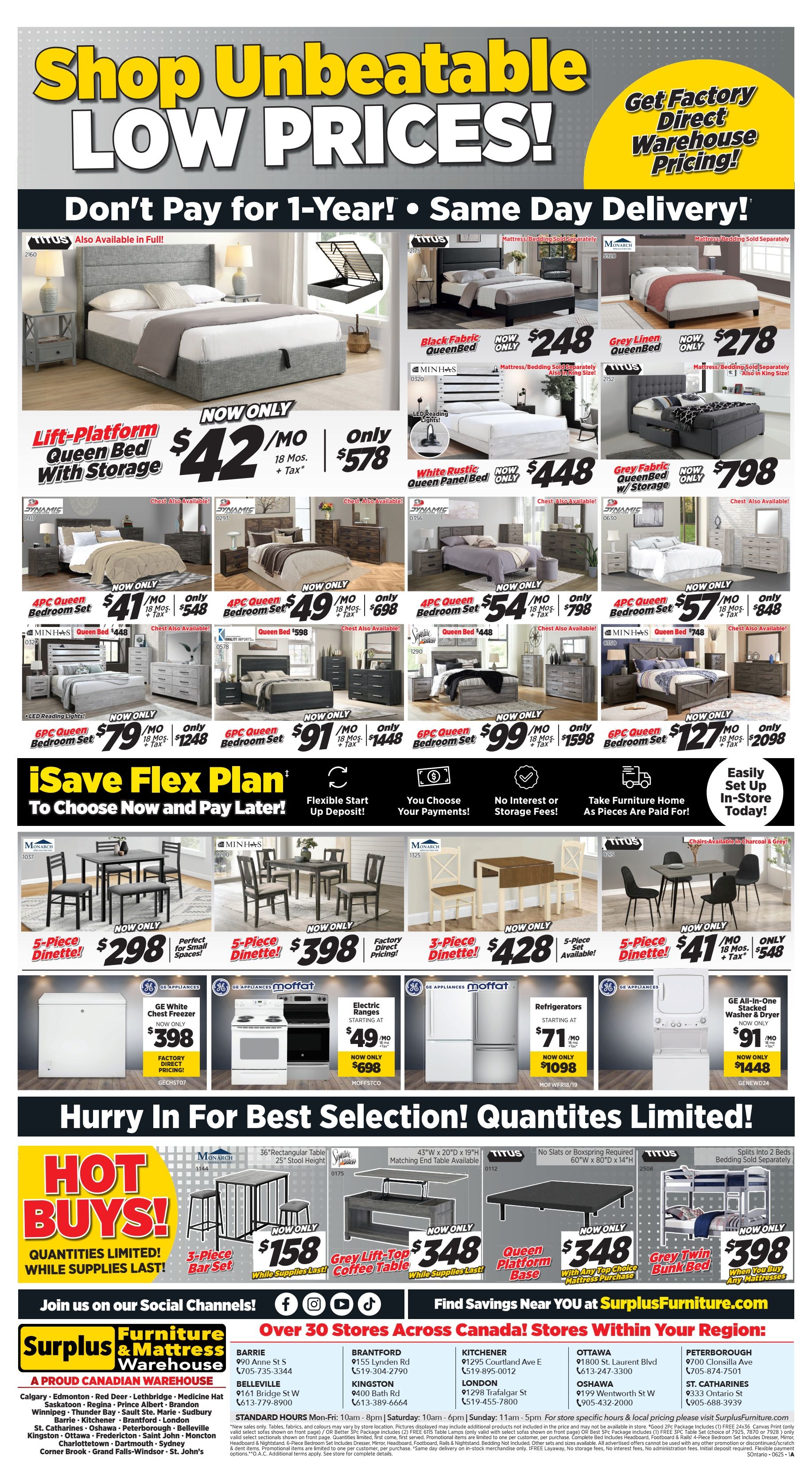Surplus Furniture & Mattress Warehouse (S. ON) Flyer May 26 to June 8