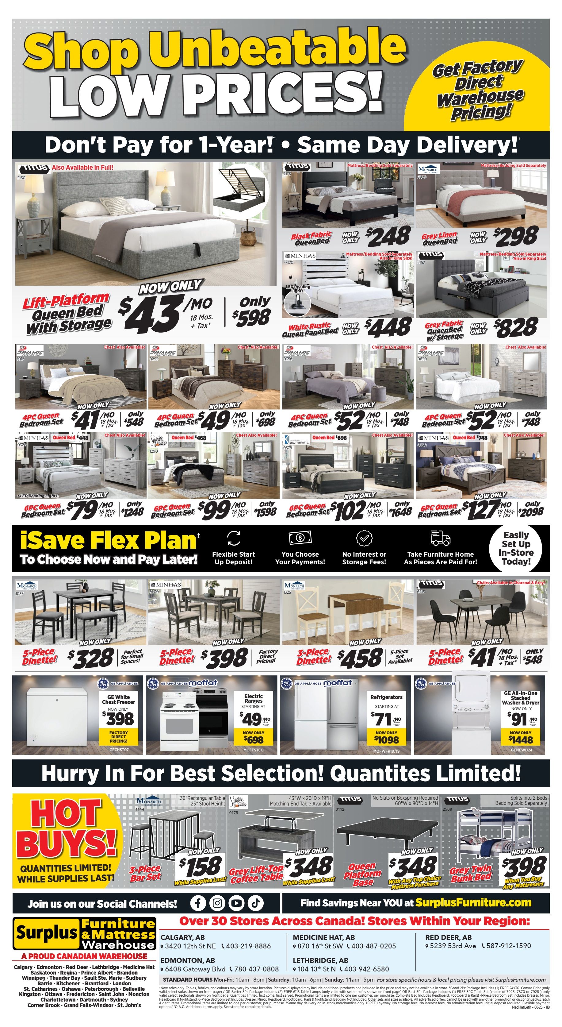 Surplus Furniture & Mattress Warehouse (Medicine Hat, Lethbridge) Flyer May 26 to June 8