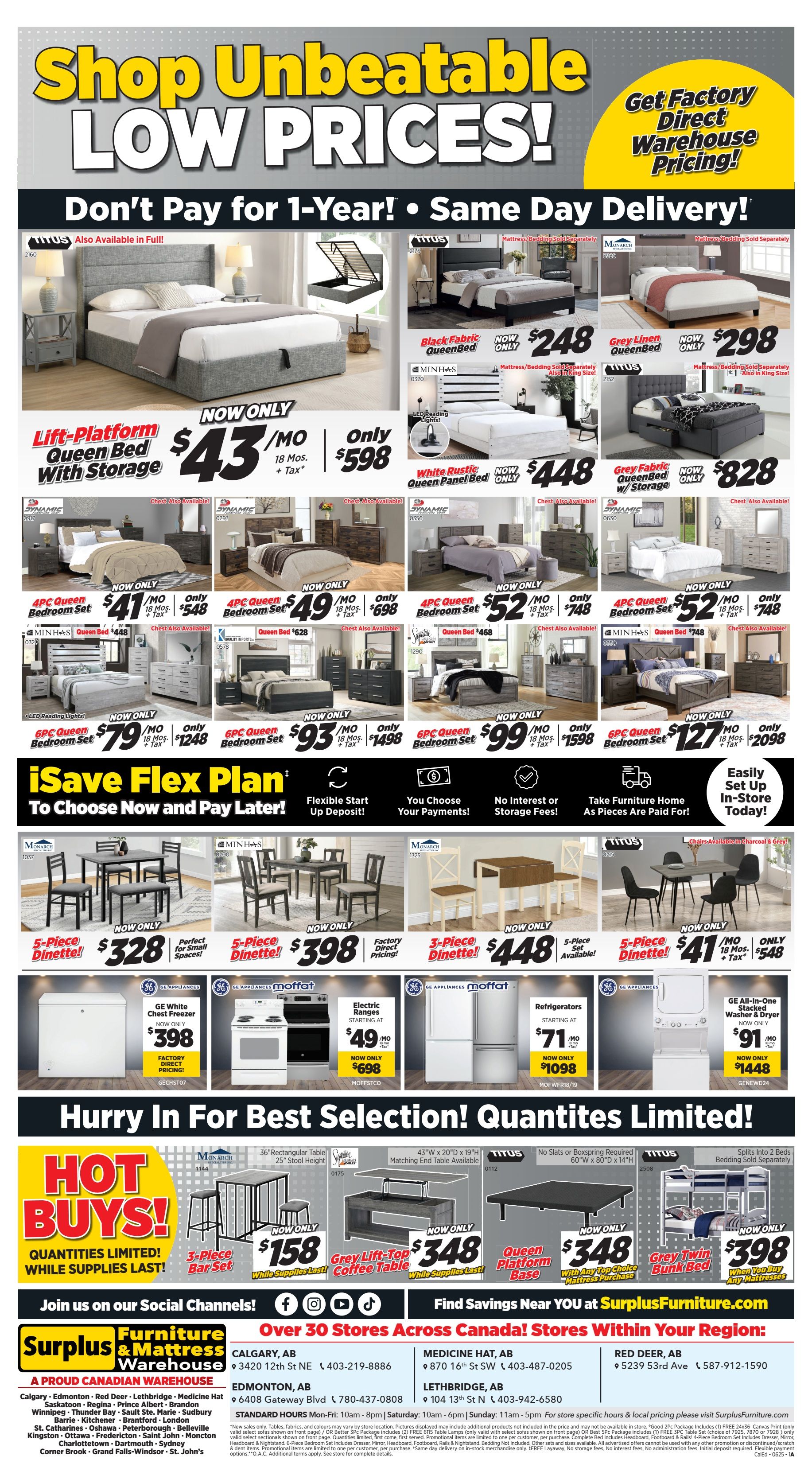 Surplus Furniture & Mattress Warehouse (Calgary, Edmonton) Flyer May 26 to June 8