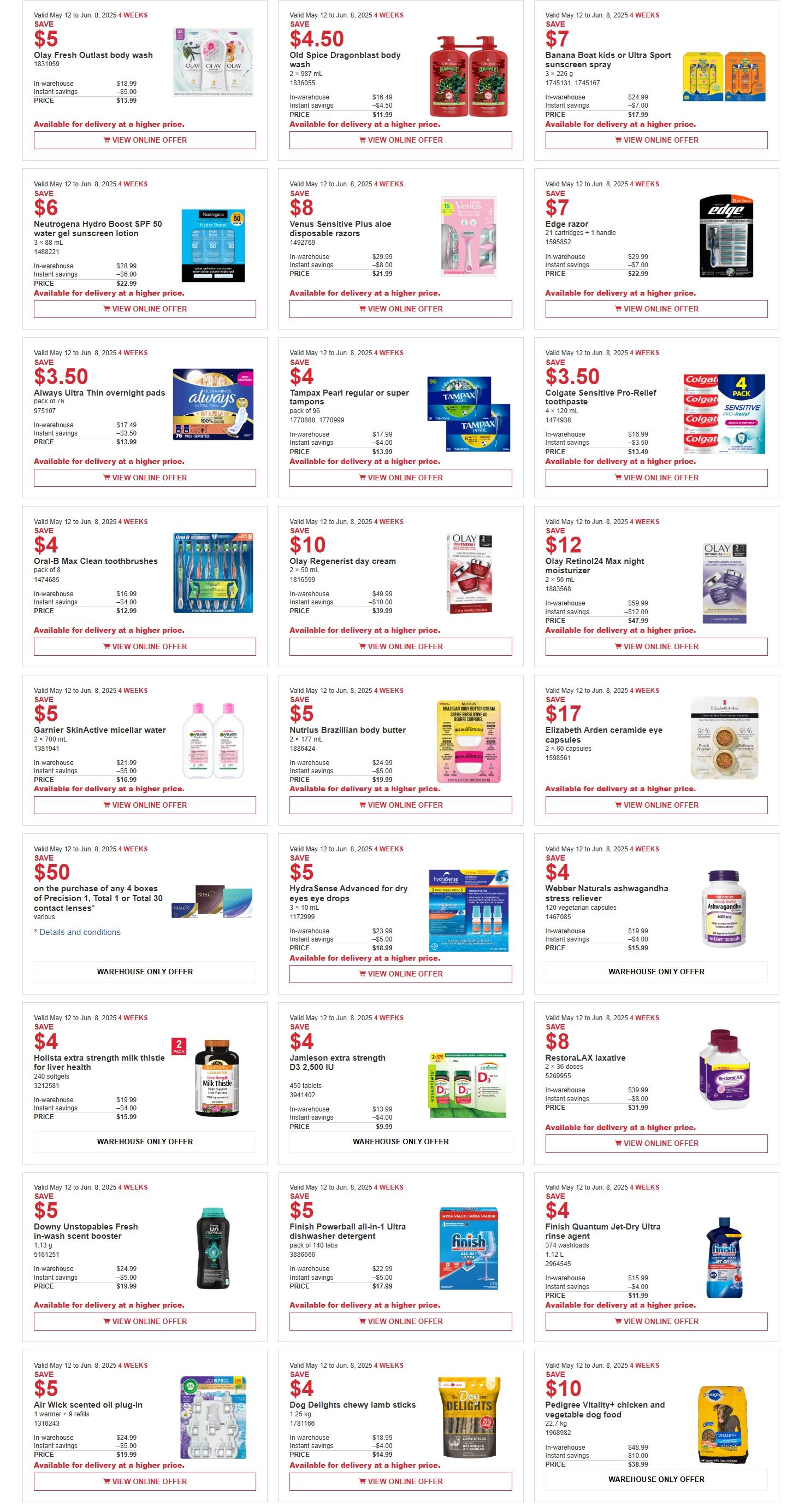 Costco (West, ON & Atlantic Canada) Warehouse Offers  May 26 to June 8