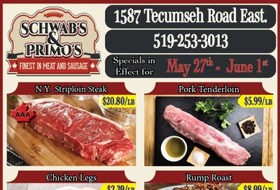 Schwab's & Primo's Flyer May 27 to June 1