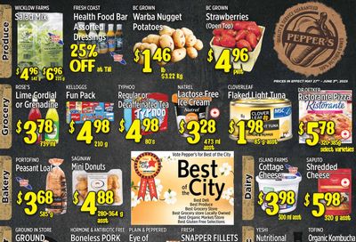 Pepper's Foods Flyer May 27 to June 2