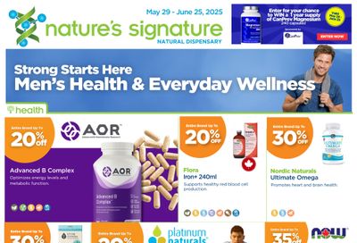 Nature's Signature Flyer May 29 to June 25