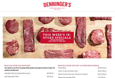 Denninger's Weekly Specials May 28 to June 3