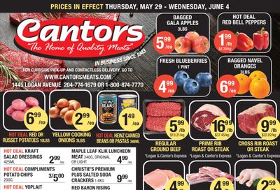 Cantor's Meats Flyer May 29 to June 4