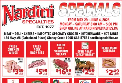 Nardini Specialties Flyer May 29 to June 4 Nardini Specialties Flyer May 29 to June 4