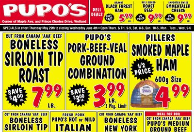 Pupo's Food Market Flyer May 29 to June 4