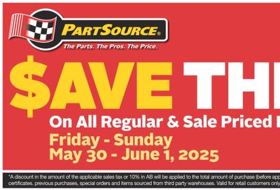 PartSource Flyer May 30 to June 11