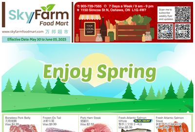 SkyFarm Food Mart Flyer May 30 to June 5