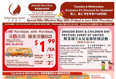 United Supermarket (Oakville) Flyer May 30 to June 5