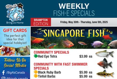Big Al's (Brampton) Weekly Specials May 30 to June 5