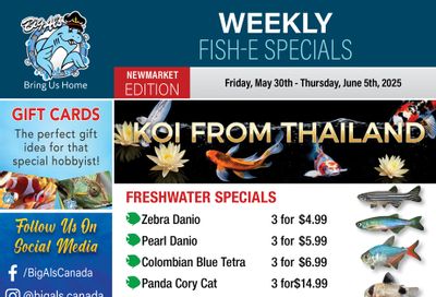 Big Al's (Newmarket) Weekly Specials May 30 to June 5