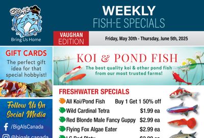Big Al's (Vaughan) Weekly Specials May 30 to June 5