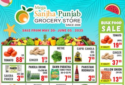 Sanjha Punjab Grocery Store Flyer May 30 to June 5