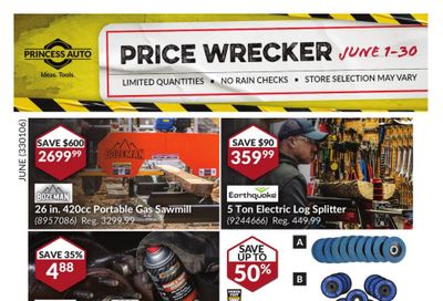 Princess Auto Price Wrecker Flyer June 1 to 30