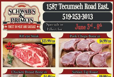 Schwab's & Primo's Flyer June 3 to 8