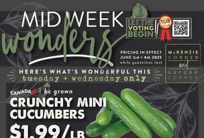 The Root Cellar Mid-Week Flyer June 3 and 4