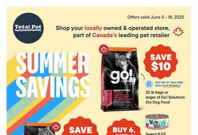 Total Pet Flyer June 5 to 18 Total Pet Flyer June 5 to 18