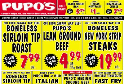 Pupo's Food Market Flyer June 5 to 11