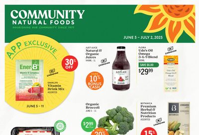 Community Natural Foods Flyer June 5 to July 2 Community Natural Foods Flyer June 5 to July 2