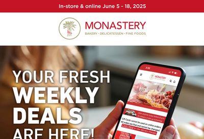 Monastery Bakery Flyer June 4 to 18