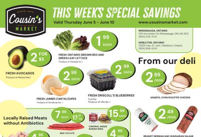 Cousin's Market Flyer June 5 to 10