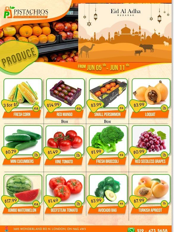 Pistachios Supermarket Flyer June 5 to 11