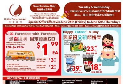 United Supermarket (Oakville) Flyer June 6 to 12 United Supermarket (Oakville) Flyer June 6 to 12