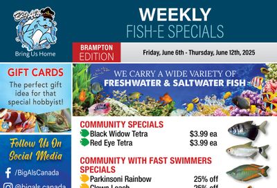 Big Al's (Brampton) Weekly Specials June 6 to 12 Big Al's (Brampton) Weekly Specials June 6 to 12