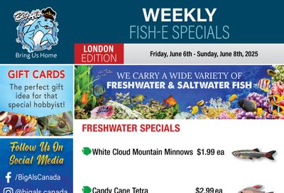 Big Al's (London) Weekend Specials June 6 to 8