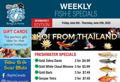 Big Al's (Newmarket) Weekly Specials June 6 to 12