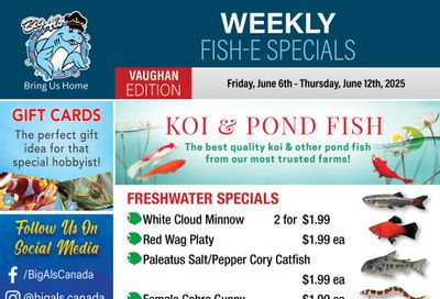 Big Al's (Vaughan) Weekly Specials June 6 to 12