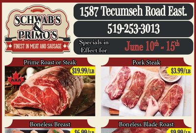 Schwab's & Primo's Flyer June 10 to 15