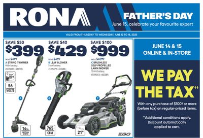 Rona & Rona+ (ON) Flyer June 12 to 18
