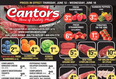 Cantor's Meats Flyer June 12 to 18 Cantor's Meats Flyer June 12 to 18