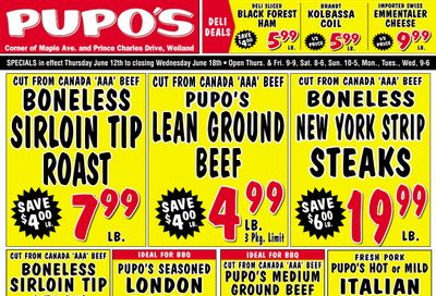 Pupo's Food Market Flyer June 12 to 18 Pupo's Food Market Flyer June 12 to 18