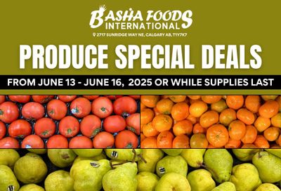 Basha Foods International Weekend Produce Deals Flyer June 13 to 16 Basha Foods International Weekend Produce Deals Flyer June 13 to 16