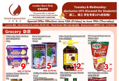 United Supermarket (London) Flyer June 13 to 19