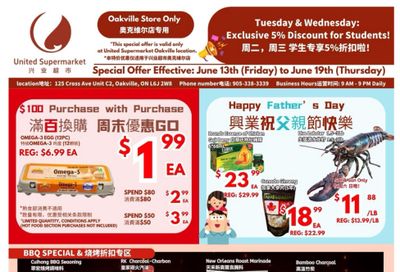United Supermarket (Oakville) Flyer June 13 to 19