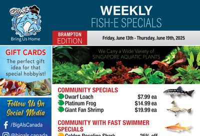 Big Al's (Brampton) Weekly Specials June 13 to 19