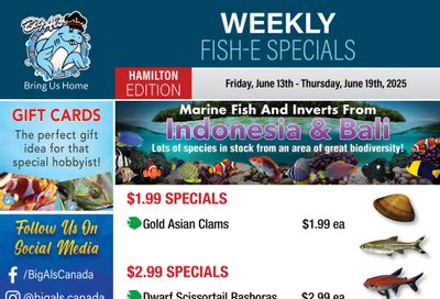Big Al's (Hamilton) Weekly Specials June 13 to 19