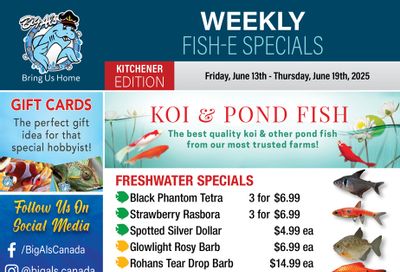 Big Al's (Kitchener) Weekly Specials June 13 to 19