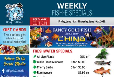 Big Al's (North York) Weekly Specials June 13 to 19