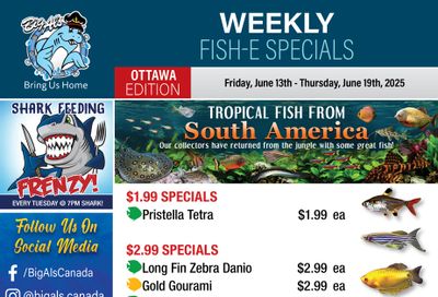 Big Al's (Ottawa) Weekly Specials June 13 to 19