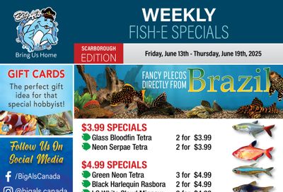 Big Al's (Scarborough) Weekly Specials June 13 to 19