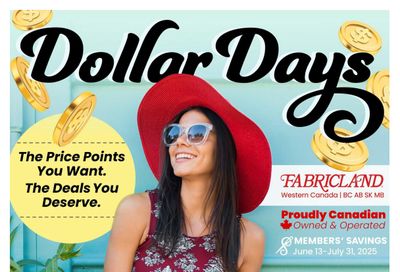 Fabricland (West) Flyer June 13 to July 31 Fabricland (West) Flyer June 13 to July 31