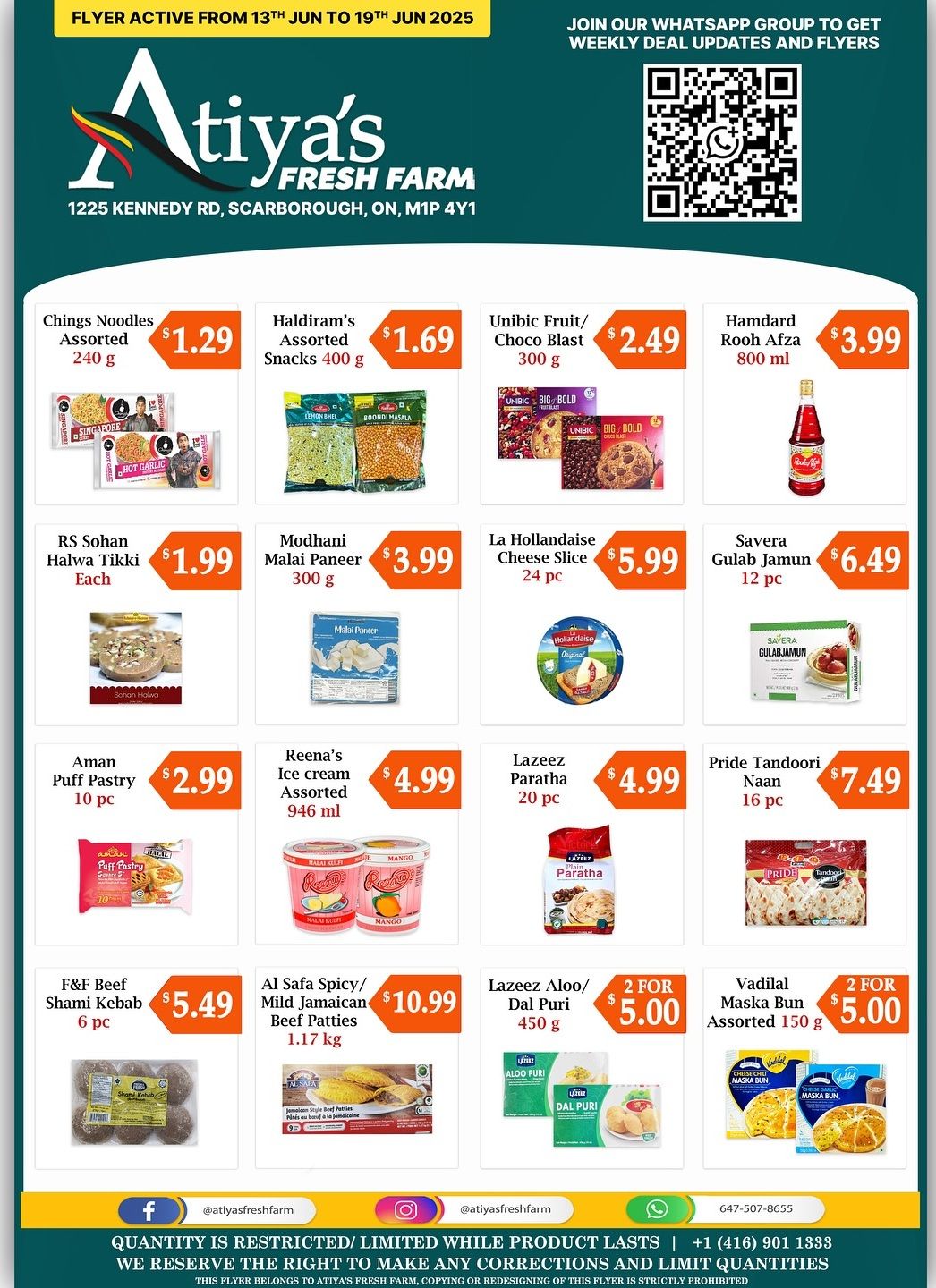 Atiya's Fresh Farm Flyer June 13 to 19