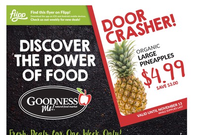 Goodness Me Flyer November 7 to 20