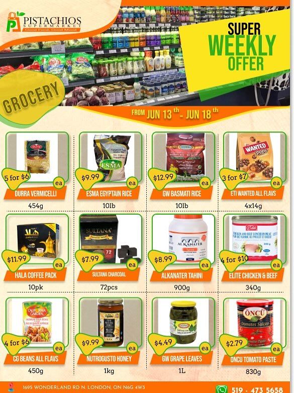 Pistachios Supermarket Flyer June 13 to 18