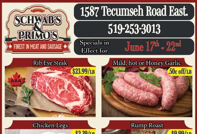 Schwab's & Primo's Flyer June 17 to 22 Schwab's & Primo's Flyer June 17 to 22